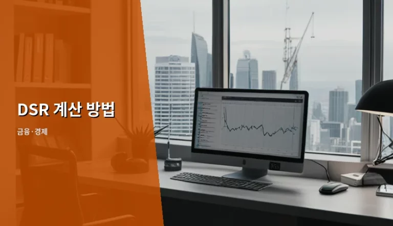 DSR 계산 방법 및 대출 한도 관리 가이드