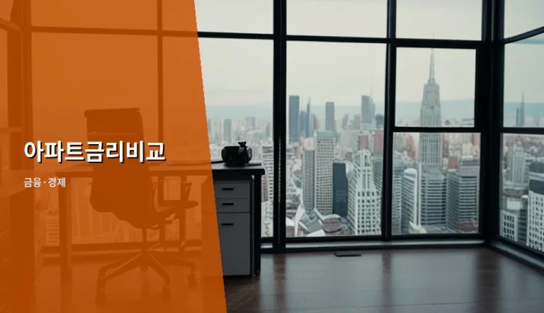 2026년 아파트금리비교 및 주담대 한도 분석 가이드