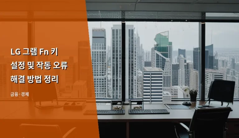 LG 그램 Fn 키 설정 및 작동 오류 해결 방법 정리
