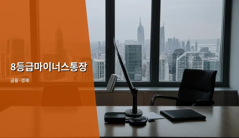 8등급마이너스통장 이용 방법과 저신용자 대안 상품 가이드