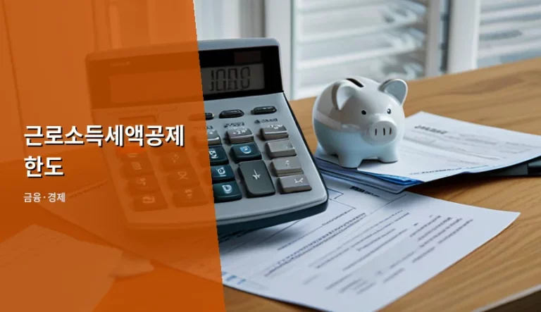 근로소득세액공제 한도 계산법과 연말정산 절세 전략